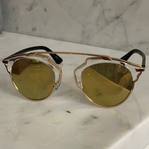 CHRISTIAN DIOR SO REAL GOLD/BLACK SUNGLASSES